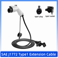 Câble d'extension de charge pour véhicule électrique, connecteur de voiture, câble d'extension, SAE J1772 Vope1, 32A, 7KW, EV 1